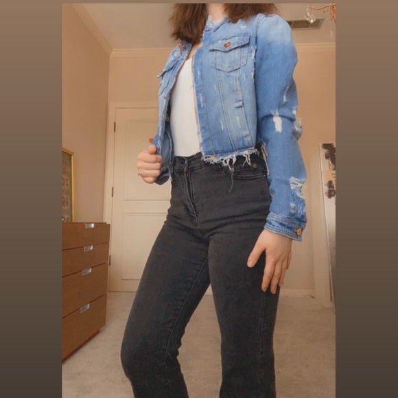 rose gold denim jacket